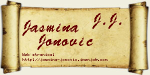 Jasmina Jonović vizit kartica